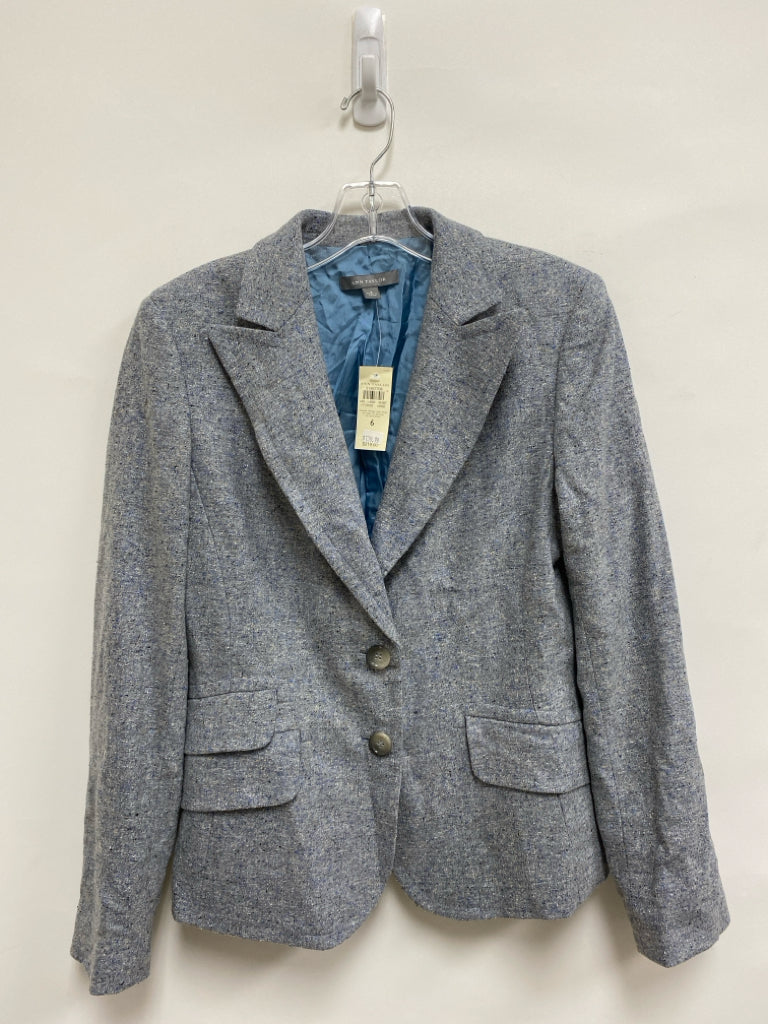 NWT Ann Taylor Size 6 Gray Blue/Black Speckles Wool Blend Ladies Jacket