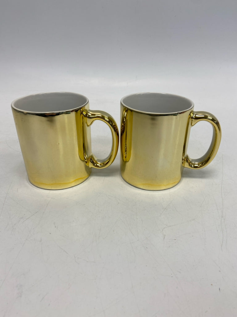 Gold White Coffee Mug