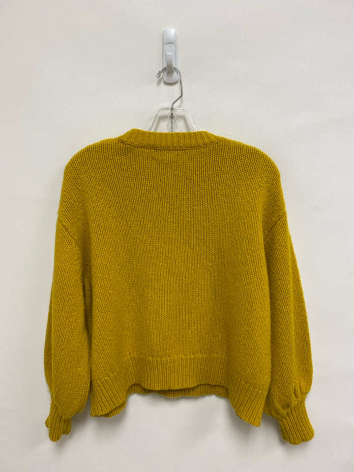 The GREAT. Size XS Mustard Puff Sleeve Wool Blend Ladies Sweater