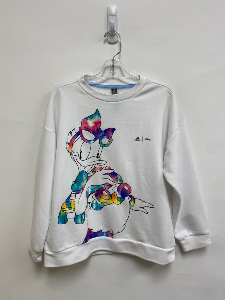 Adidas SIZE 7/8 White Multi Color Long Sleeve Girl&