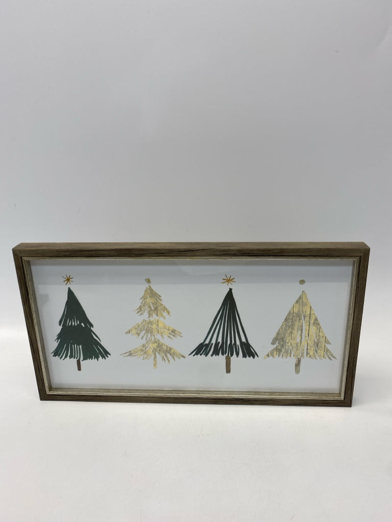 White Green/Gold Trees Christmas