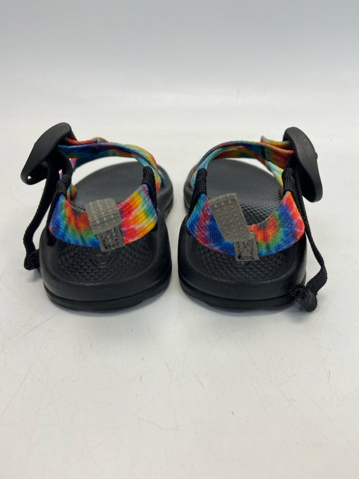 Chaco SIZE 10 Black Multi Color Tie Dye Girl&