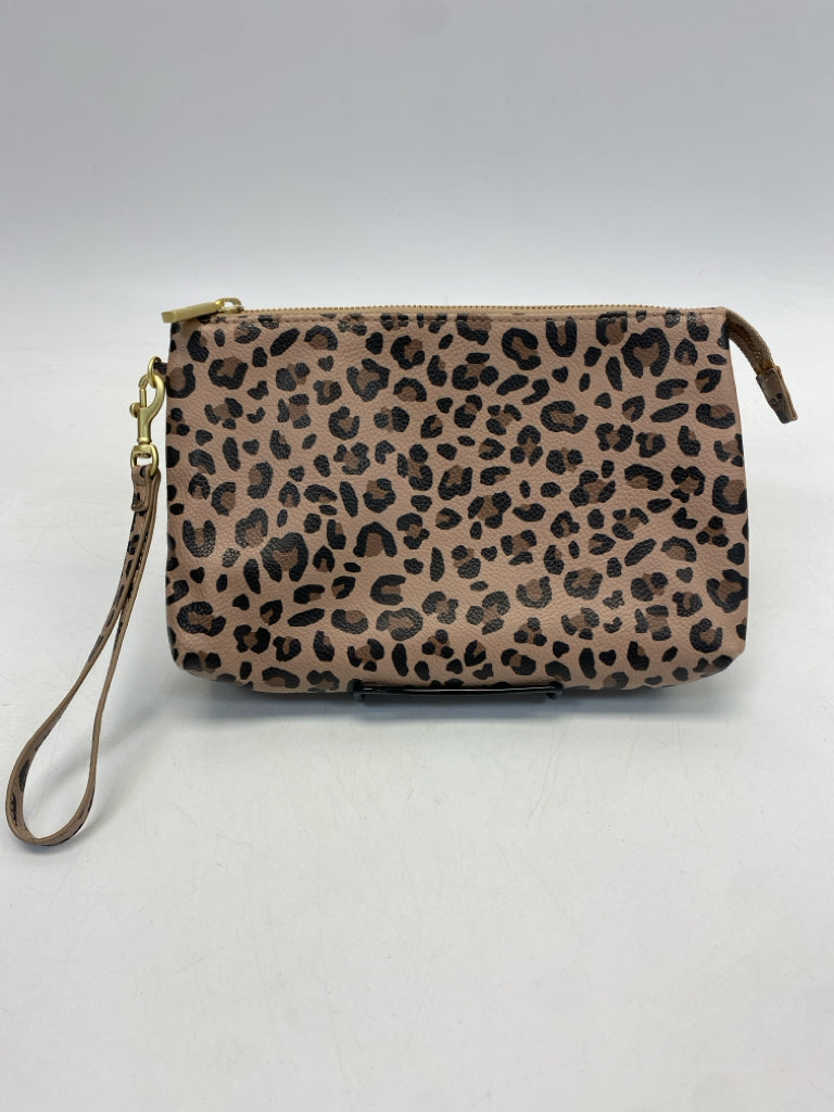 Freshly Picked Brown Black Animal Print Wristlet