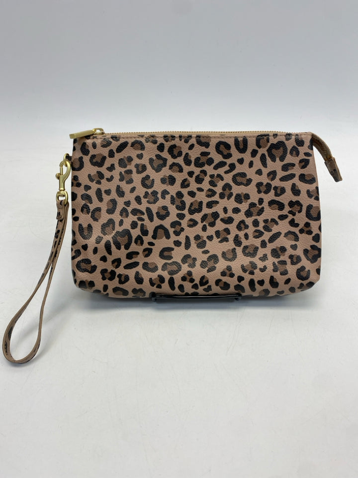 Freshly Picked Brown Black Animal Print Wristlet