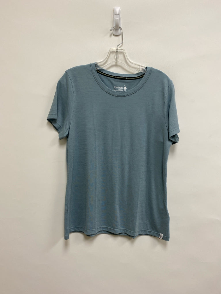 Smartwool Size L Dusty Blue Short Sleeve Tee Ladies Top