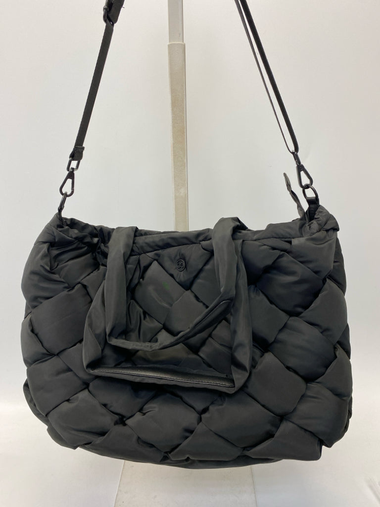 Calia Black Woven Duffle Bag