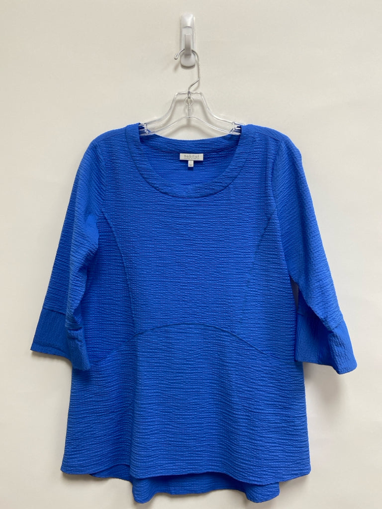 HabitaT Size S Blue Crinkle Tunic Ladies Top