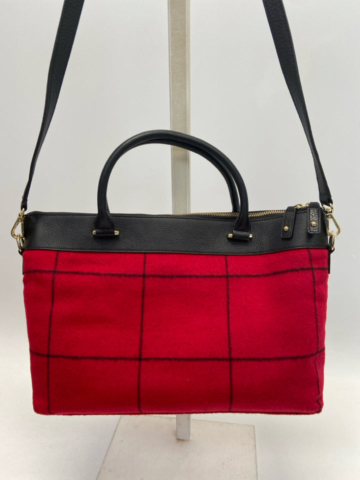 Talbots Red Black Handbag