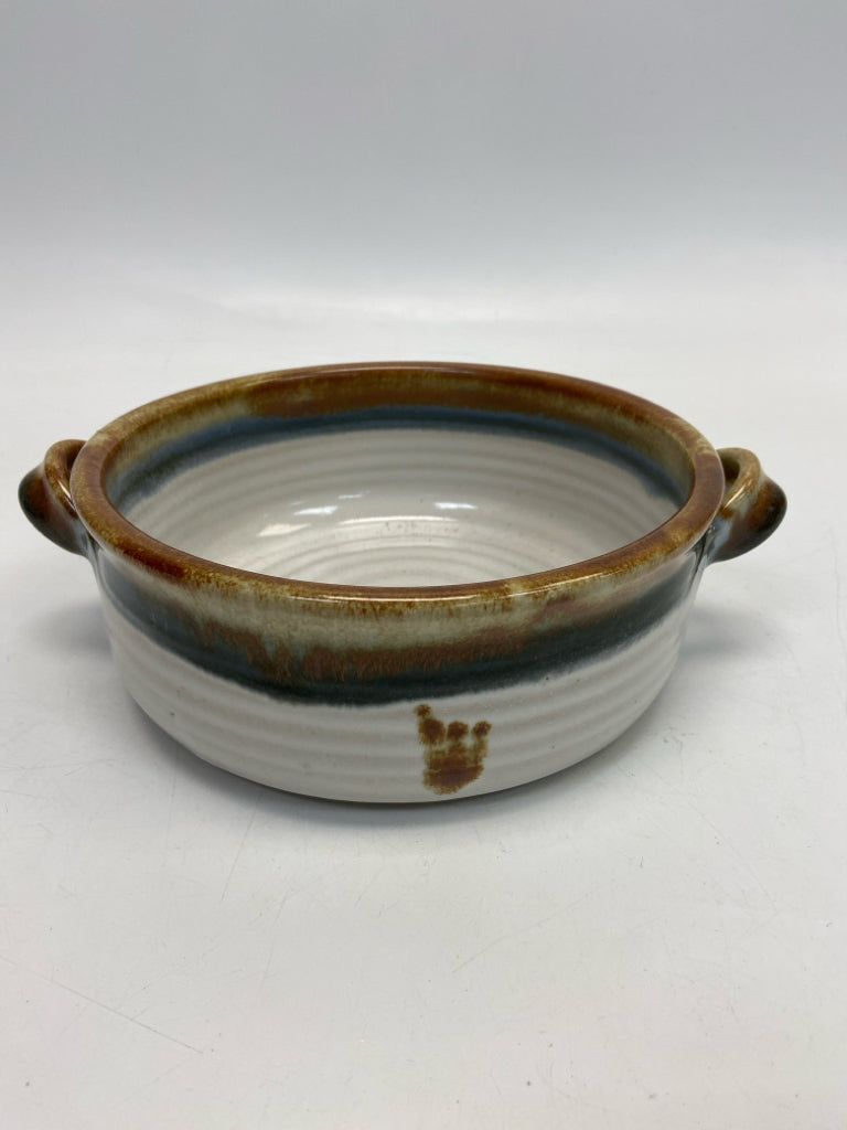 White Gray/Brown Trimmed Pottery