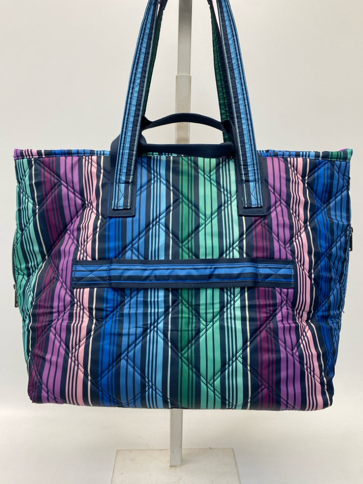 Lug Navy Multi-Color Stripe(s) Tote Bag