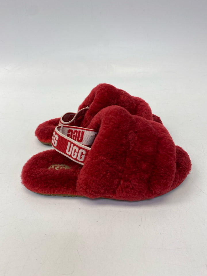 UGG SIZE 10 Dark Red Fuzzy Girl&