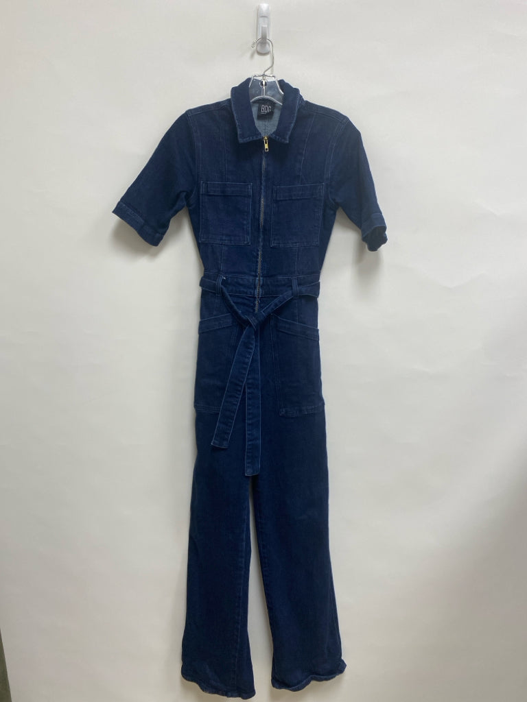 BDG Size S Dark Blue Short Sleeve Denim Ladies Jumpsuit