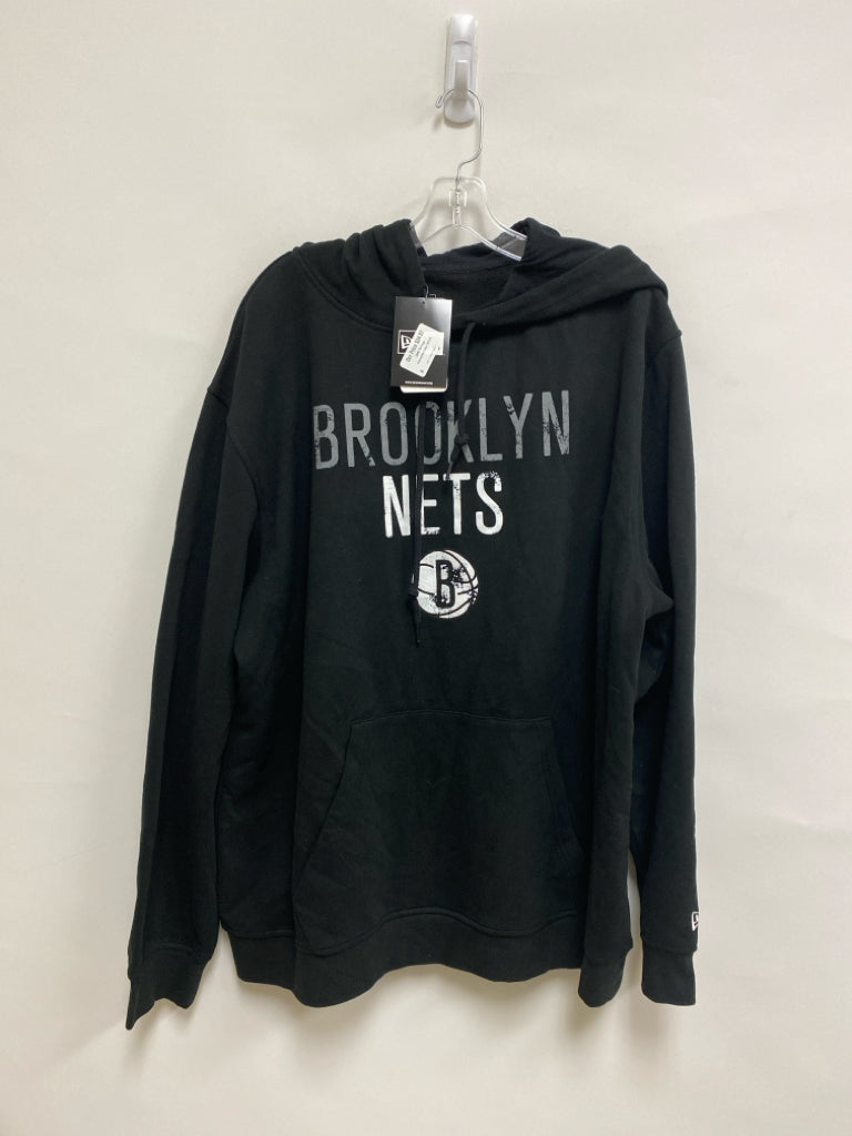 NWT New Era Size 2X Black Basketball Hooded Men&