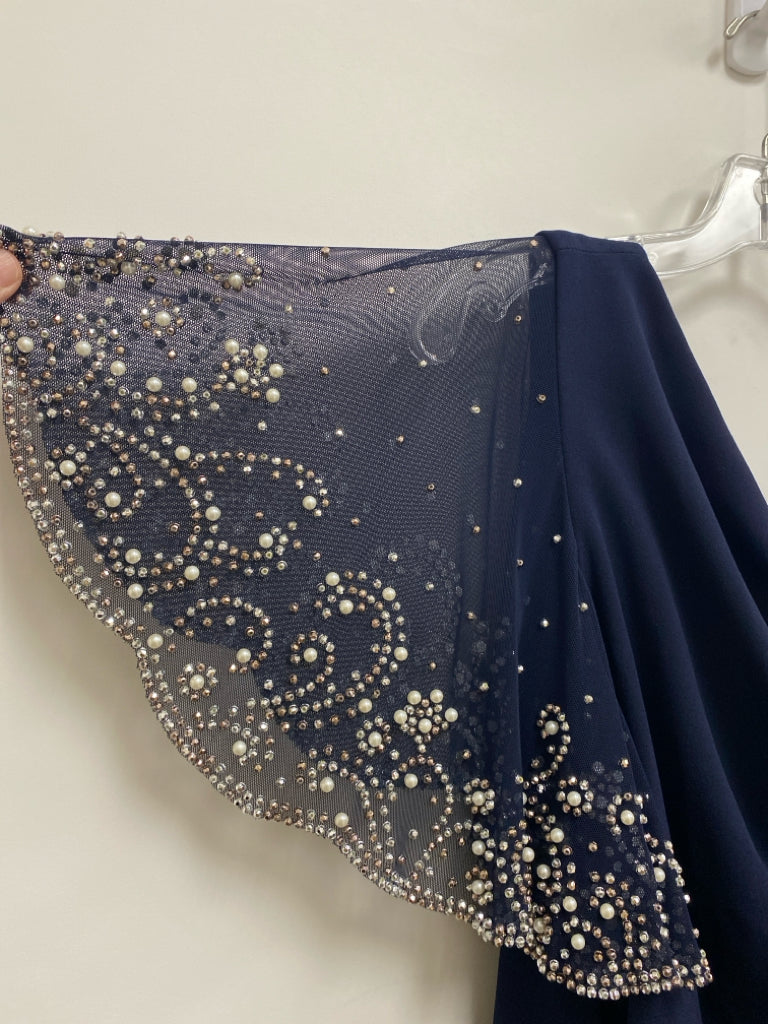 SIZE  20W Navy Silver Beaded Plus Size Dress