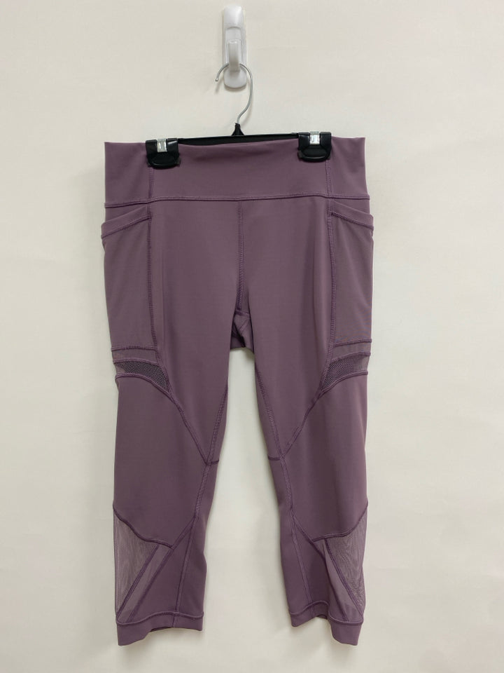 Lululemon Size 10 Dusty Purple Mesh Athletic Capri