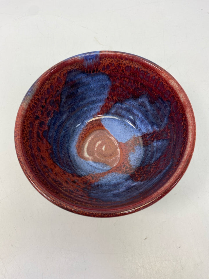Brown Blue Splashes Pottery