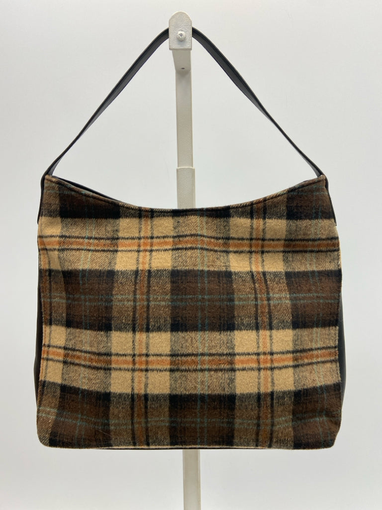 Simply Noelle Brown Tan Plaid Handbag