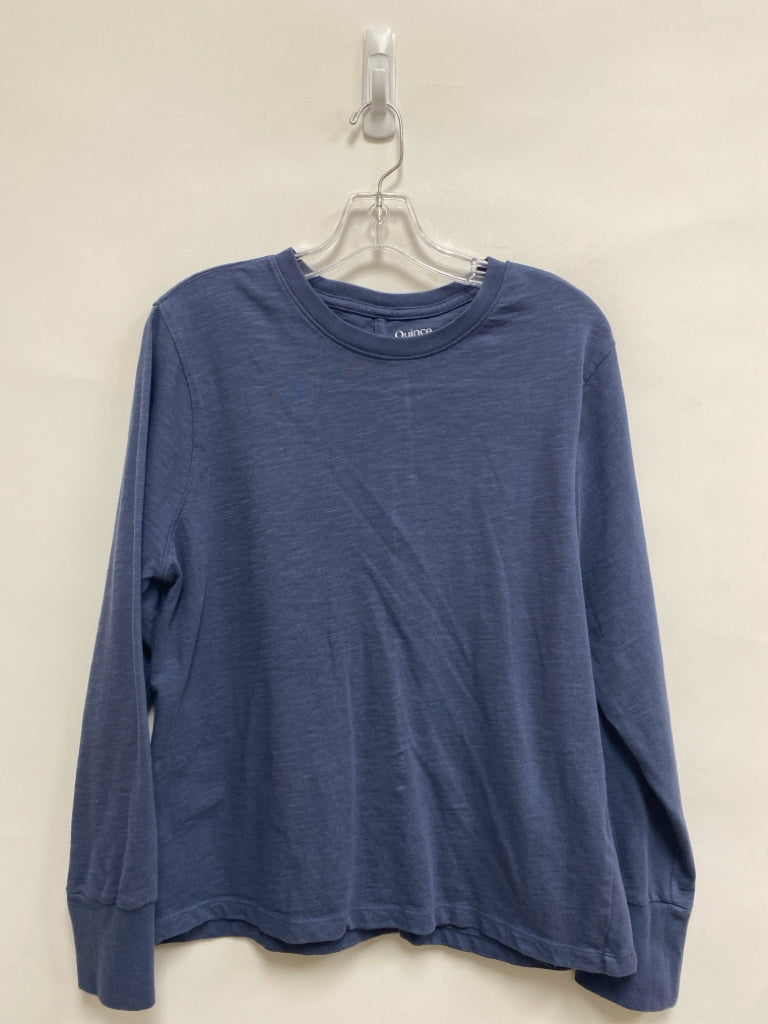 Quince Size XL Blue Long Sleeve Tee Ladies Top