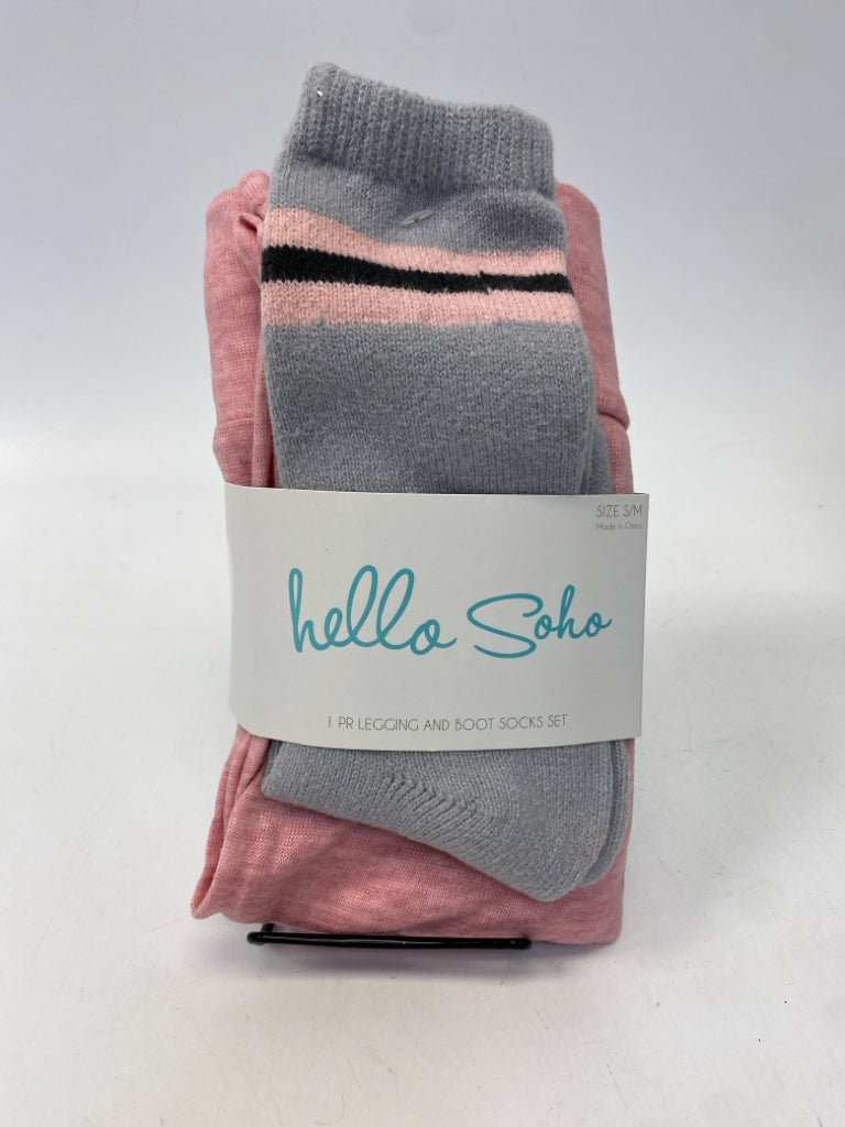 Size S Pink Gray Ladies Leggings