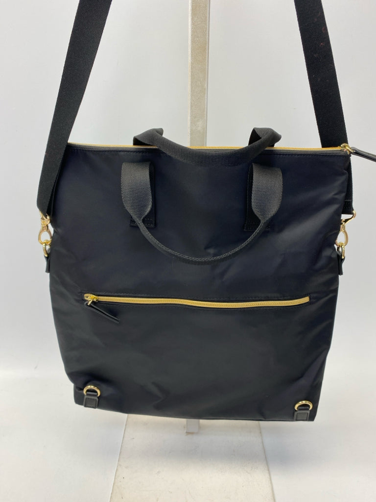 Samsonite Black Gold Zipper Nylon Tote Bag