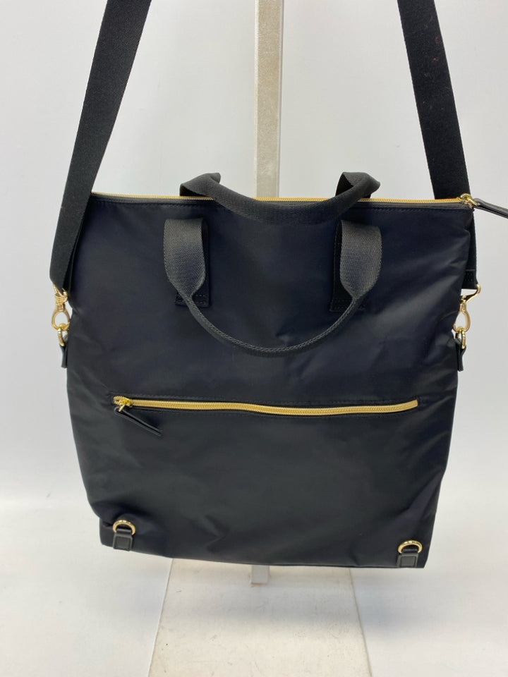 Samsonite Black Gold Zipper Nylon Tote Bag