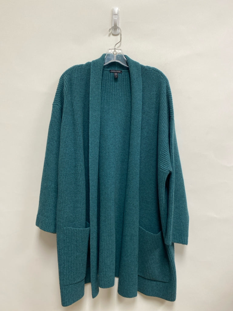 Eileen Fisher Size 1X Dark Turquiose Drape Plus Size Sweater