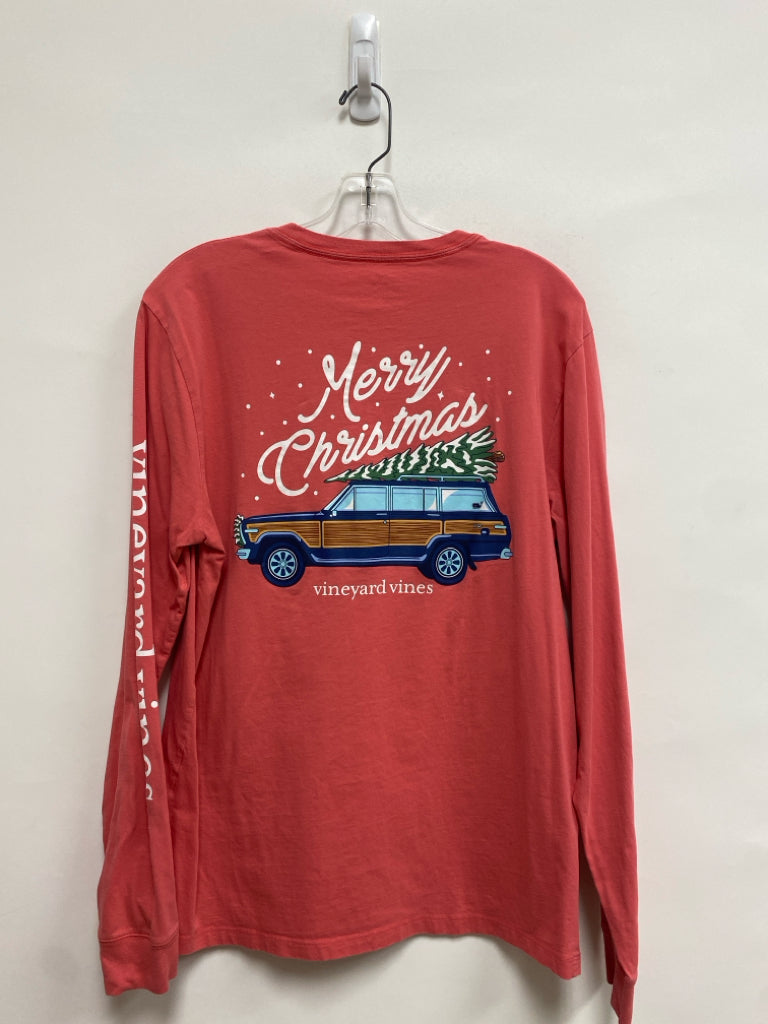 Vineyard Vines Size S Coral Long Sleeve Tee Ladies Top