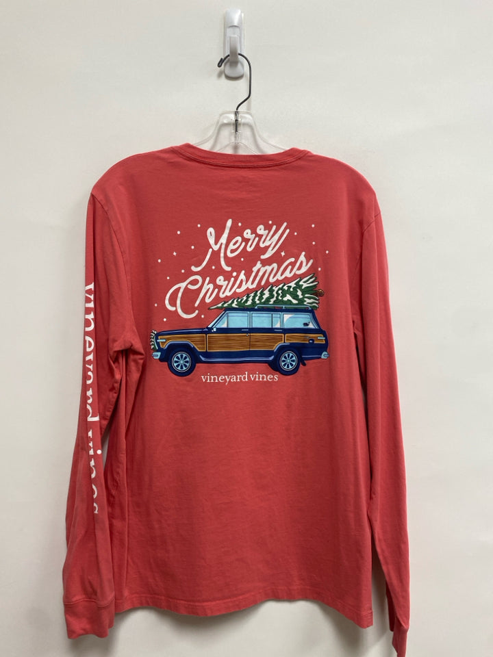 Vineyard Vines Size S Coral Long Sleeve Tee Ladies Top