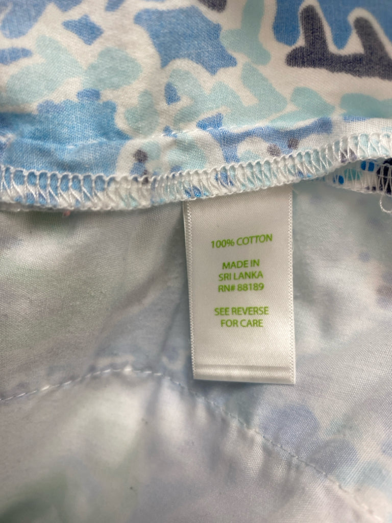 LILLY PULITZER Size 2 White/Blue Green/Navy Abstract Ladies Shorts