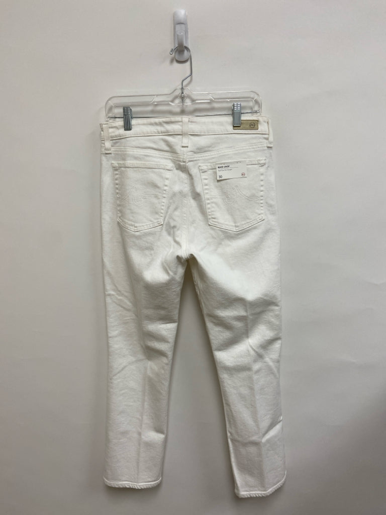NWT Adriano Goldschmied Size 30 White Cropped Ladies Jeans