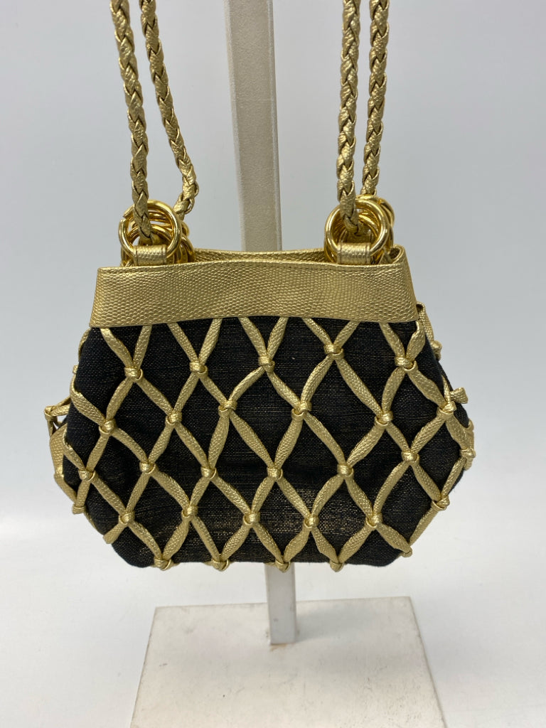 Gold Black Handbag