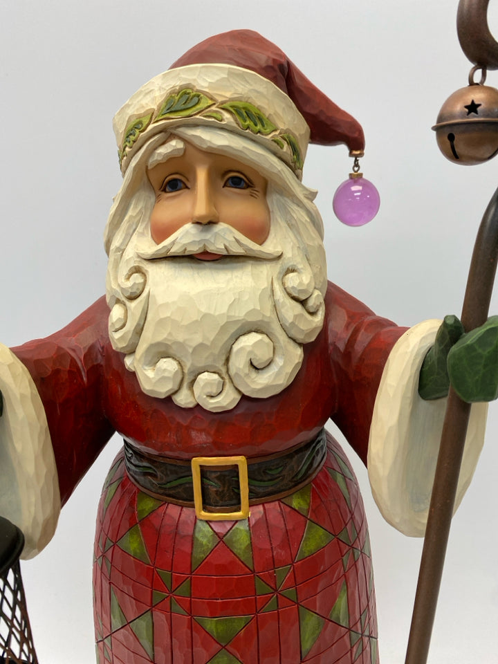 Jim Shore 28" Santa w/Lantern and Cane
