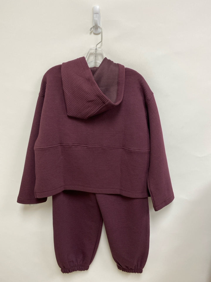 NWT Lou&amp;Grey Size MP Purple Waffle Hooded Petite 2pc