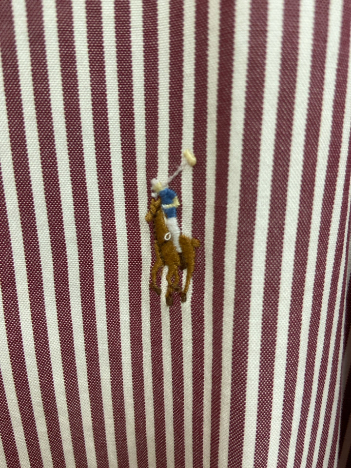 NWT Ralph Lauren Size M White Burgundy Stripes Men&