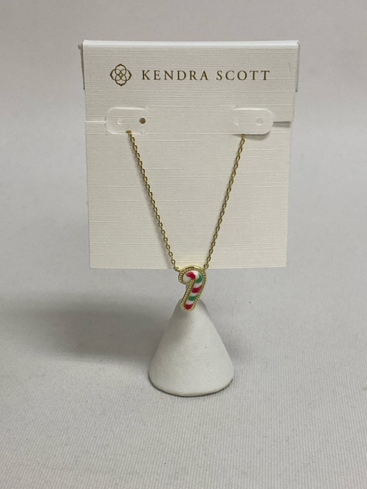 NWT Kendra Scott Gold Color Red/Green Candy Necklace