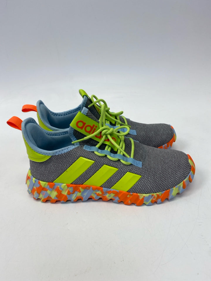 Adidas  Size 6.5 Gray Green/Org Lace-up Sneakers