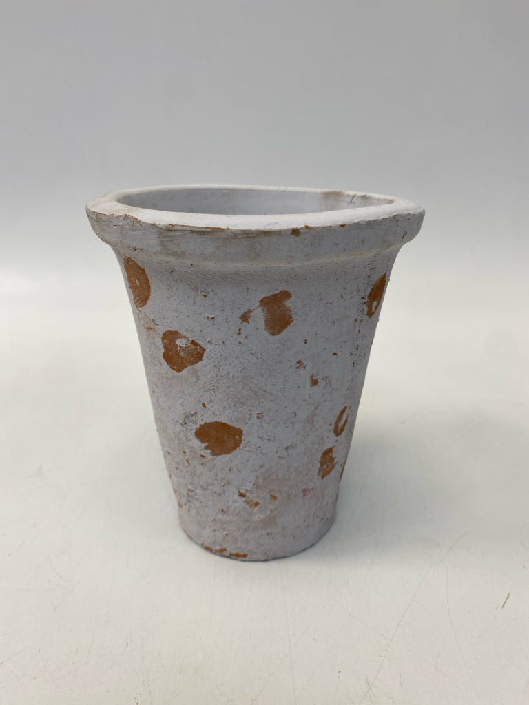 Pale Gray Brown Distressed Vase