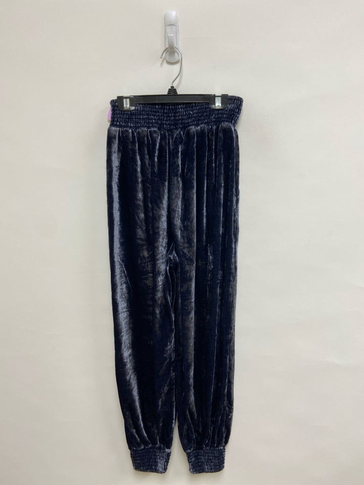 Anthropologie Size XS Dark Blue Joggers Velour Ladies Pants