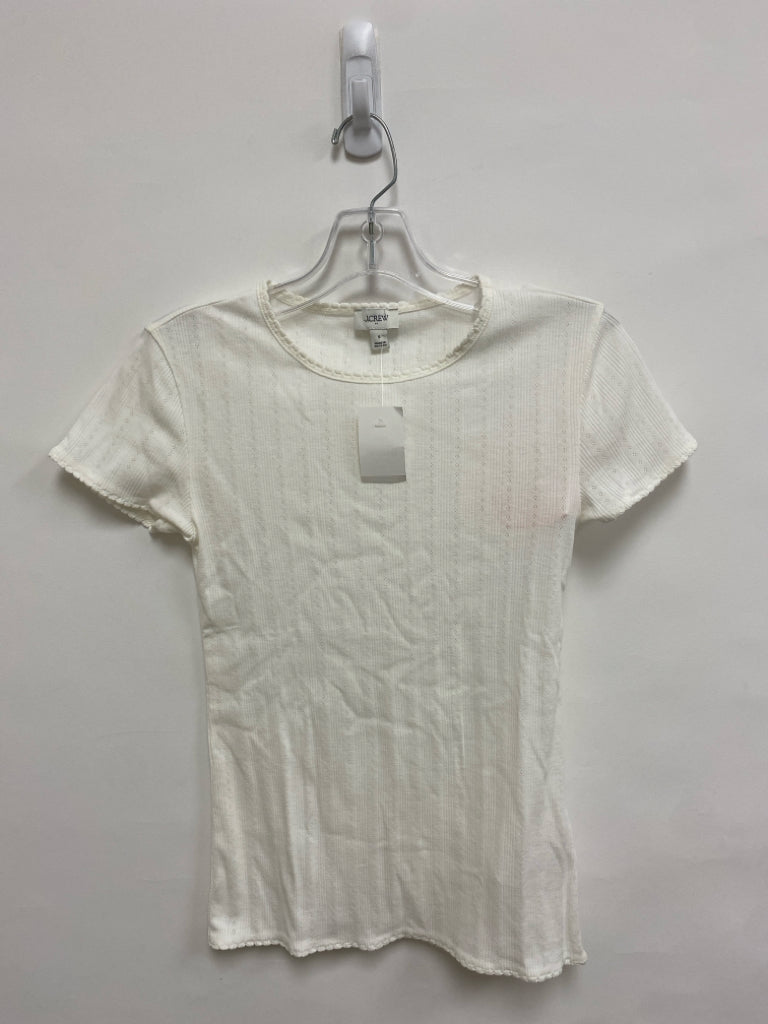 NWT J Crew Size S White Texture Ladies Top