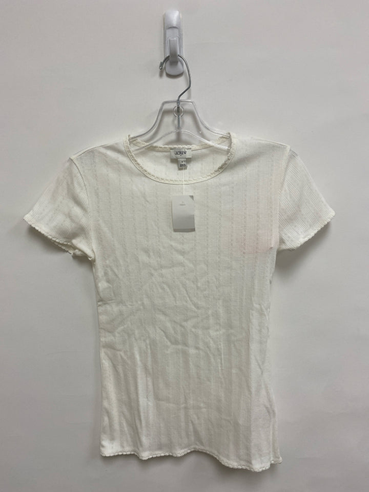 NWT J Crew Size S White Texture Ladies Top