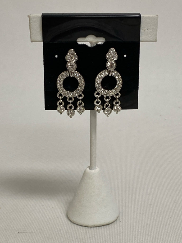 Swarovski Silver Color Clear Oval(s) Earrings