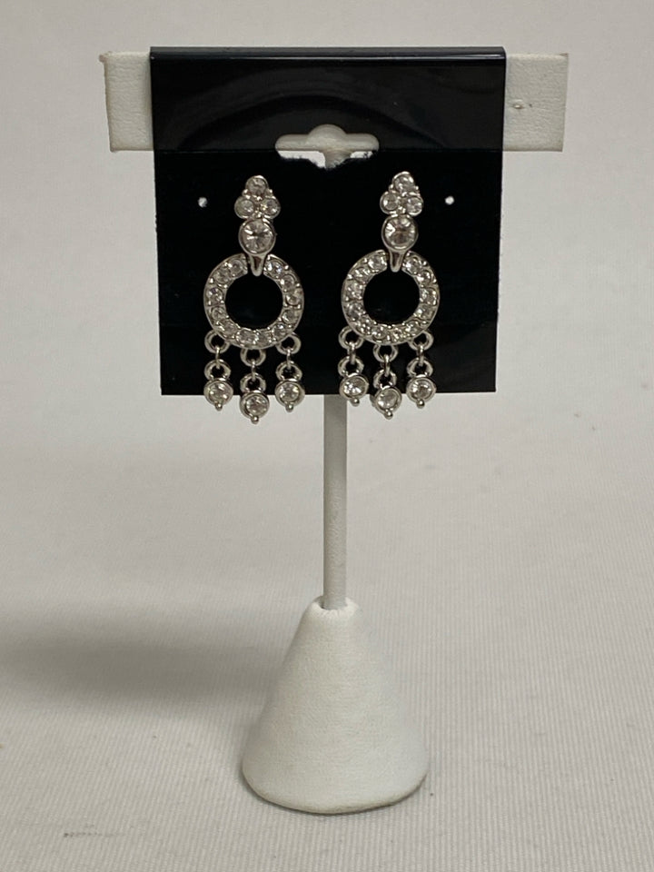 Swarovski Silver Color Clear Oval(s) Earrings