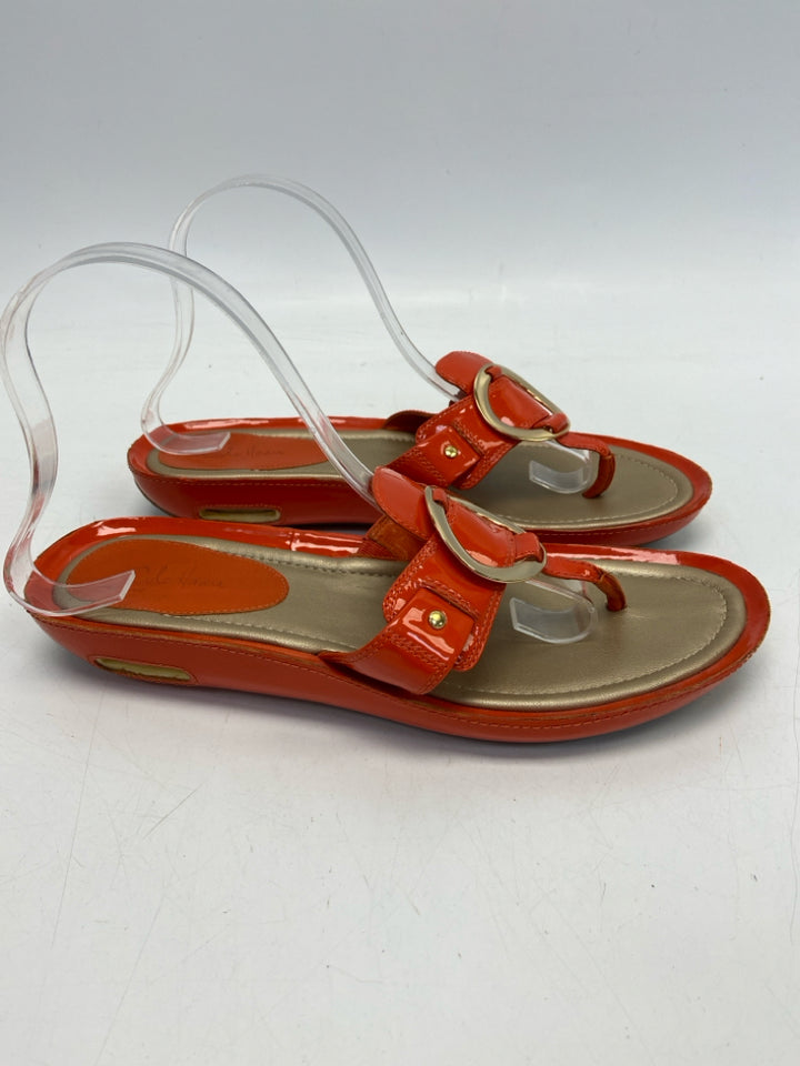 Cole Haan  Size 9 Orange Patent Sandals