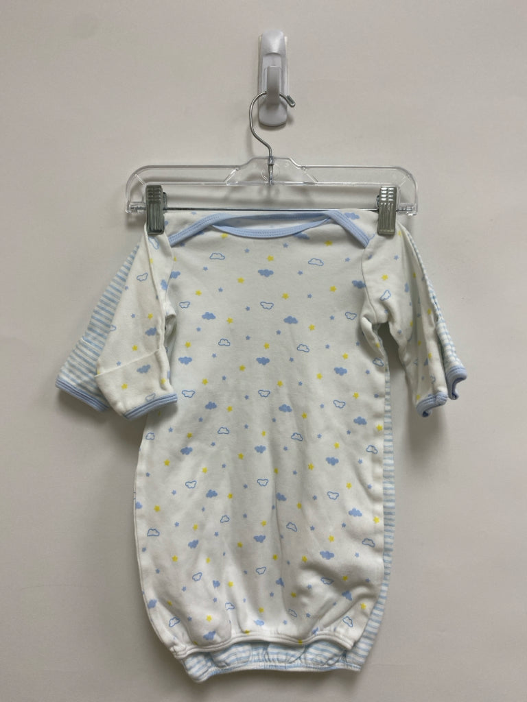 Little Me SIZE 0-3M White/Blue Yellow Assorted Print Boy&
