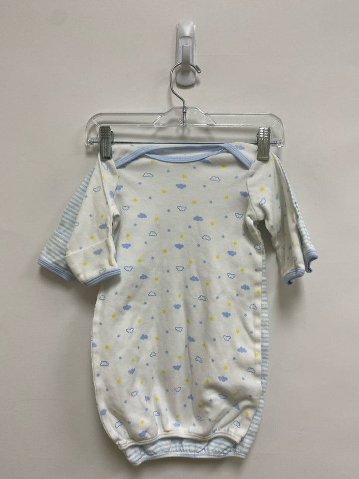 Little Me SIZE 0-3M White/Blue Yellow Assorted Print Boy&