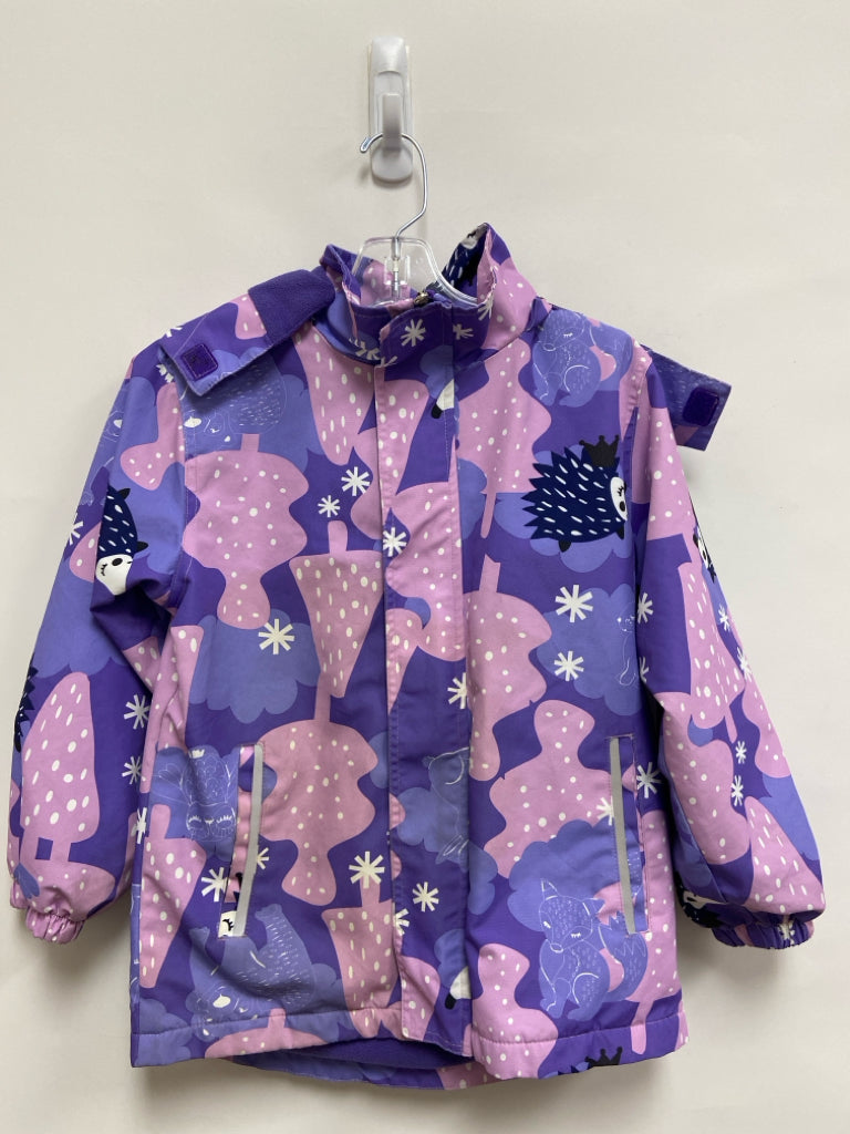 SIZE 8 Purple/Pink Navy/White Shapes Zip Down Girl&