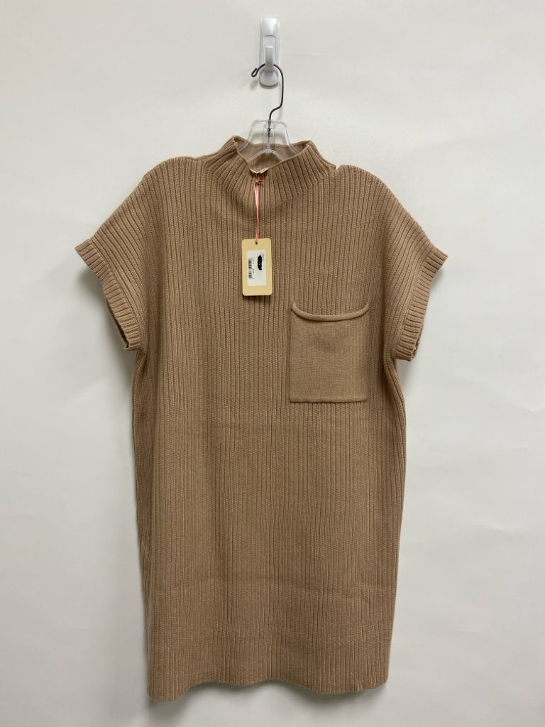 NWT entro Size M Tan Ribbed Ladies Dress