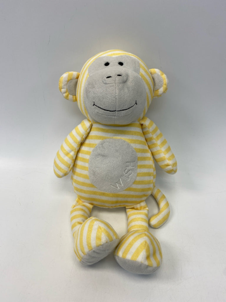 Yellow/White Gray Stripe Stuffed Animal