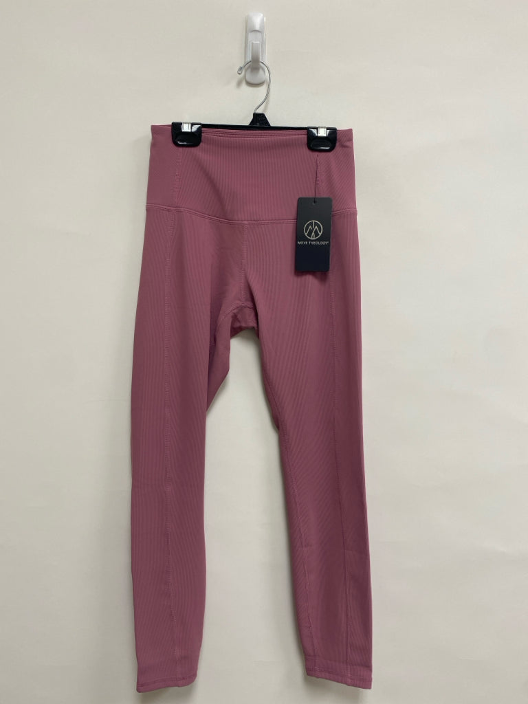 NWT MOVE THEOLOGY Size S Rose Ribbed Athletic Leggings
