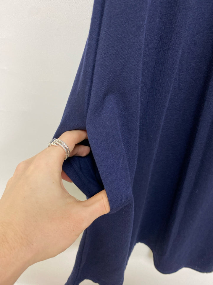 NWT Zenana  SIZE  1X Navy Criss-Cross Plus Size Dress